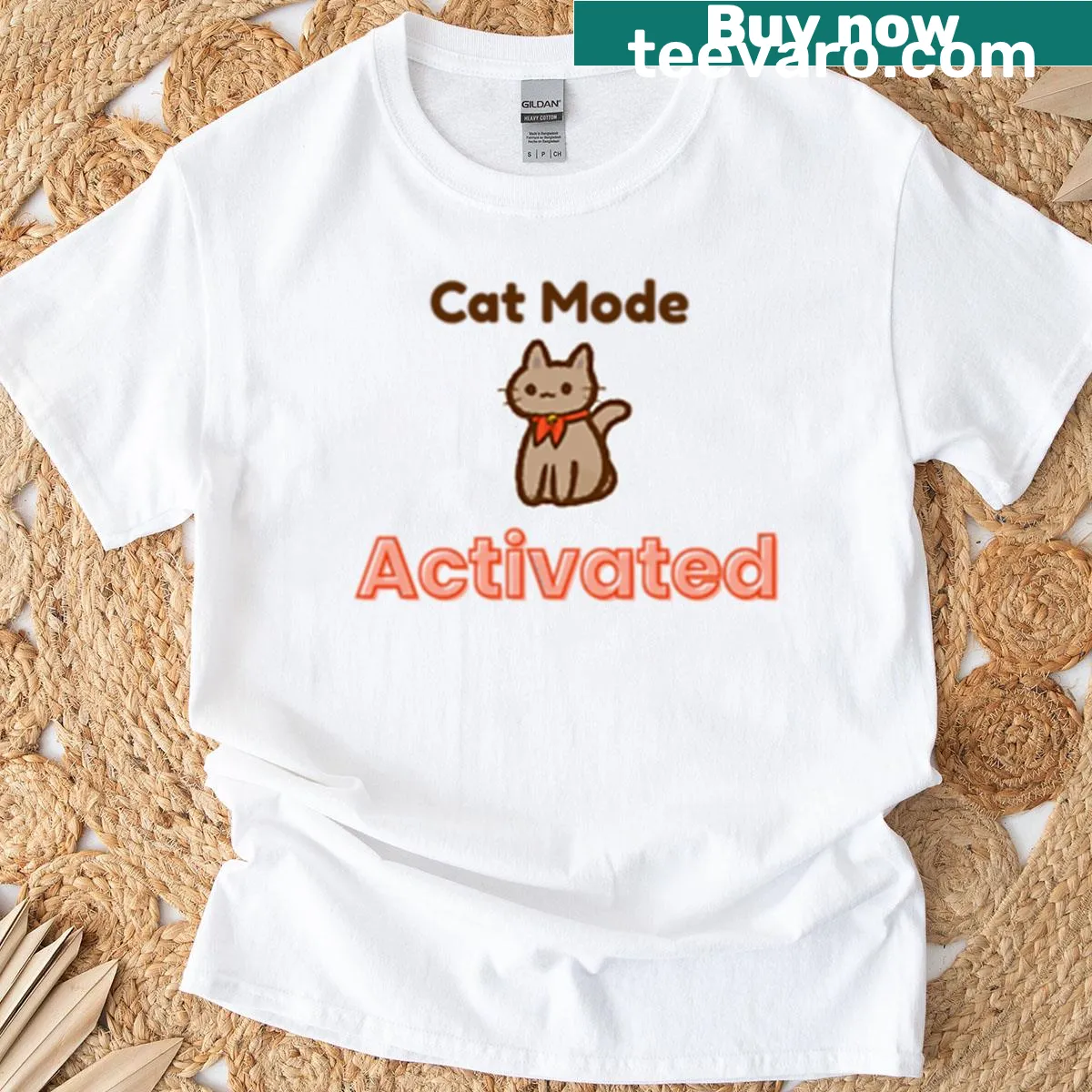 Bold T-shirt with 'Chaos Activated' text design — on a men's t-shirt
