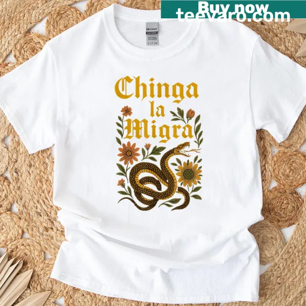 Bold statement shirt advocating for immigration rights