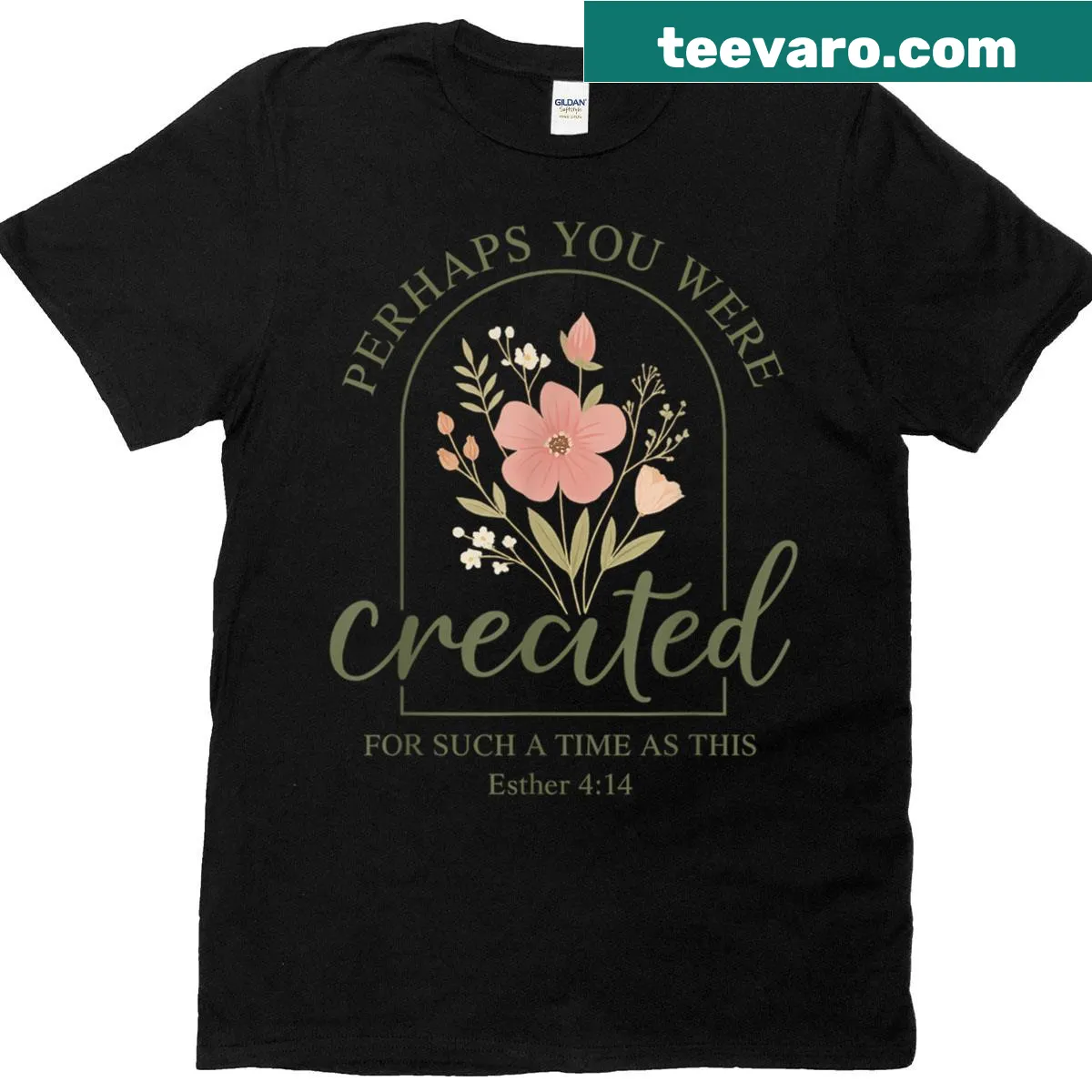 Inspirational typography T-shirt with Christian message — on a men's t-shirt