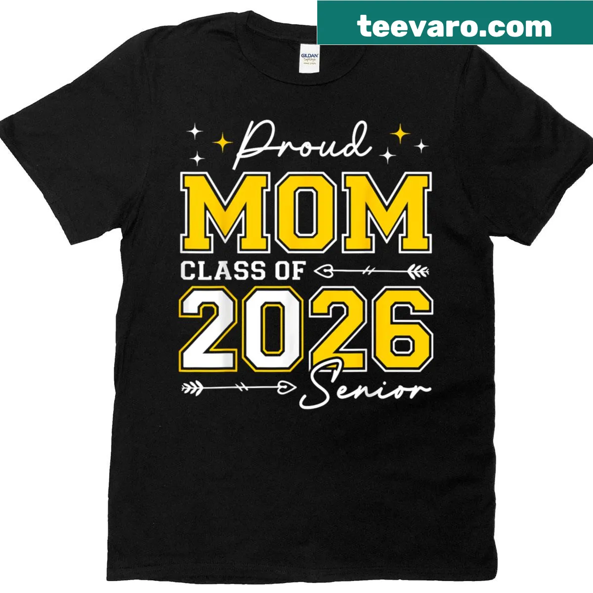 Proud mom shirt for 2026 graduate with bold text — on a men's t-shirt