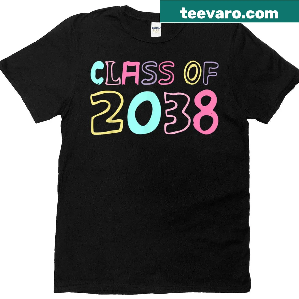 Cute illustration for Class Of 2038 Graduation T-shirt — on a men's t-shirt
