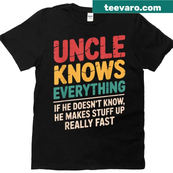 Playful uncle-themed illustration on a t-shirt