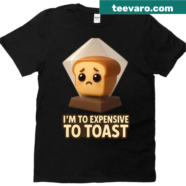Illustrated T-shirt featuring a bread loaf in a diamond case