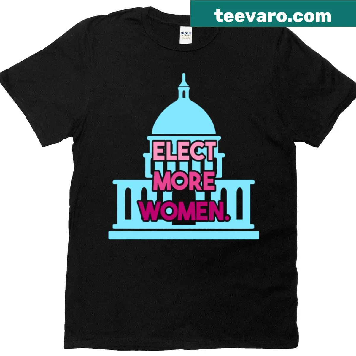 T-shirt featuring the message 'Elect More Women' in bold text — on a men's t-shirt