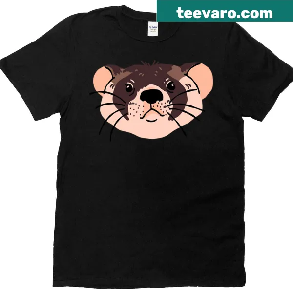 T-shirt with a playful illustration of a ferret head.