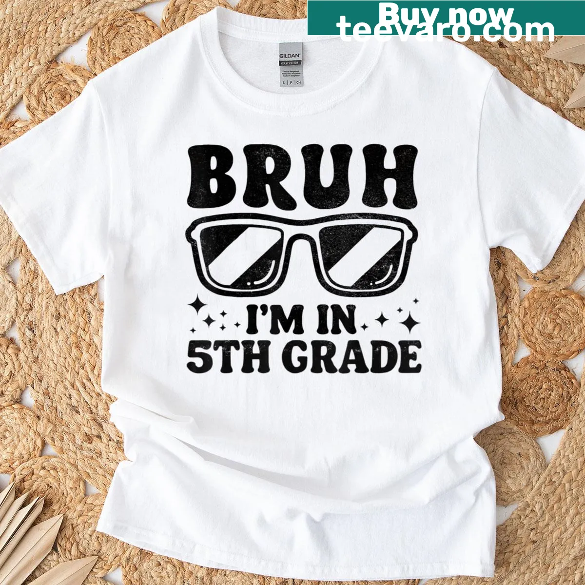 Fifth-grade themed T-shirt with humorous text for kids — on a men's t-shirt