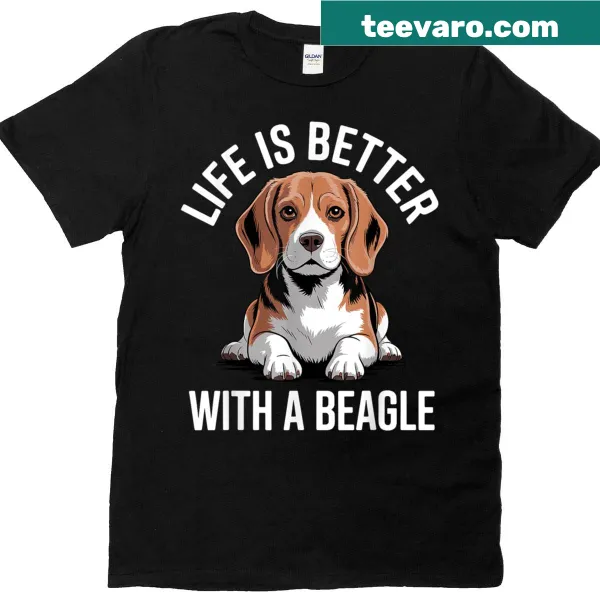 Funny t-shirt featuring a playful beagle graphic for dog lovers