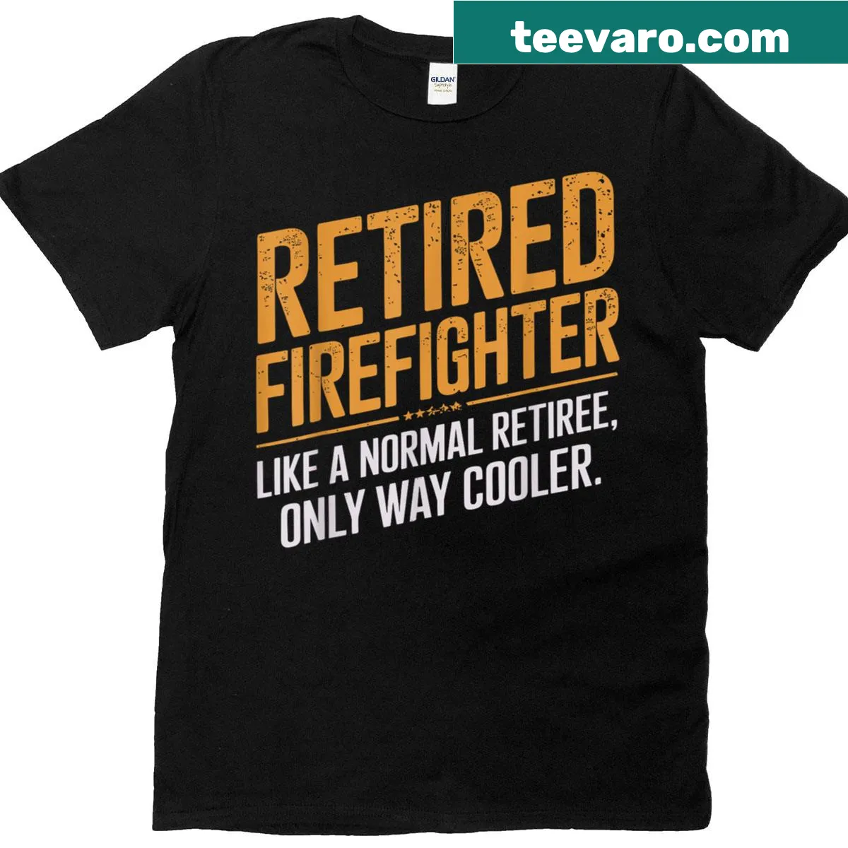 Humorous firefighter-themed T-shirt featuring playful illustrations — on a men's t-shirt