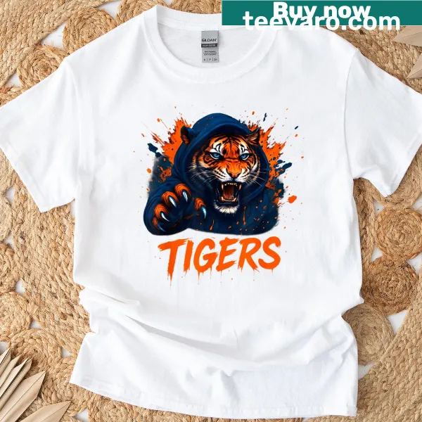Graphic T-shirt with funny text about tigers
