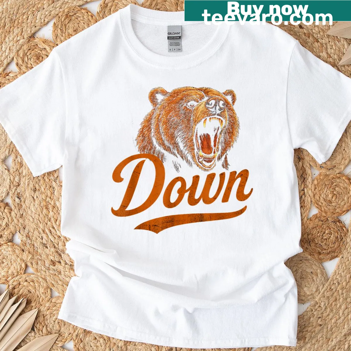 Vintage t-shirt featuring a roaring bear graphic celebrating wildlife — on a men's t-shirt
