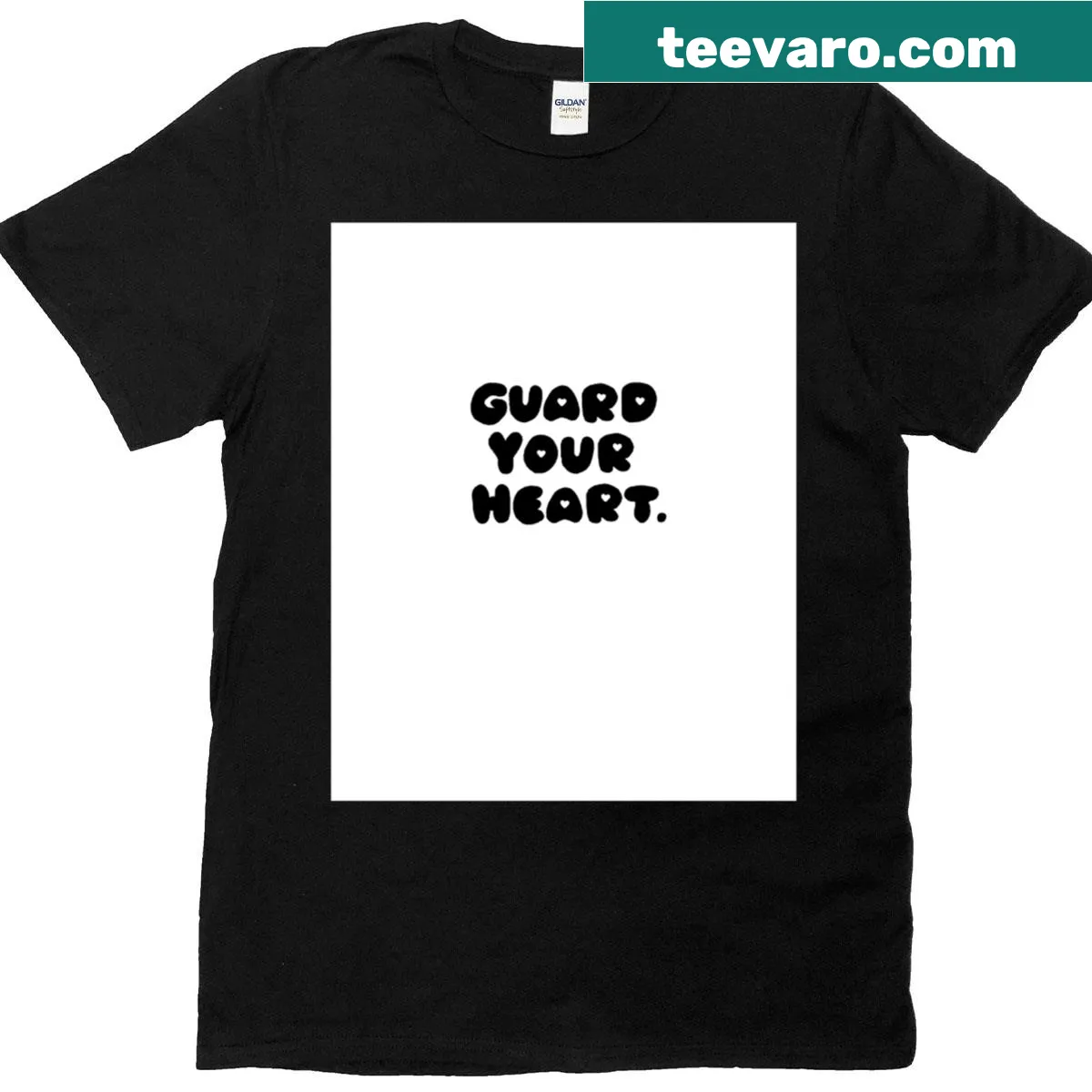 Graphic t-shirt with the phrase 'Guard Your Heart' — on a men's t-shirt