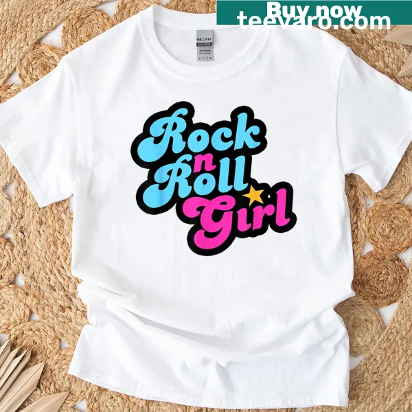 T-shirt featuring a rock and roll girl design for Halloween