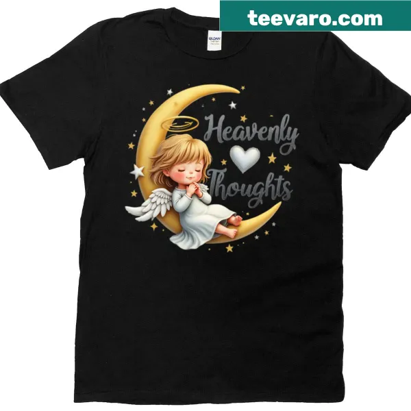 Minimalist typography T-shirt featuring peaceful thoughts design