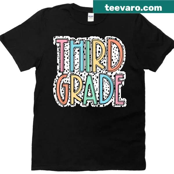 Hello Third Grade graphic on kids T-shirt for school