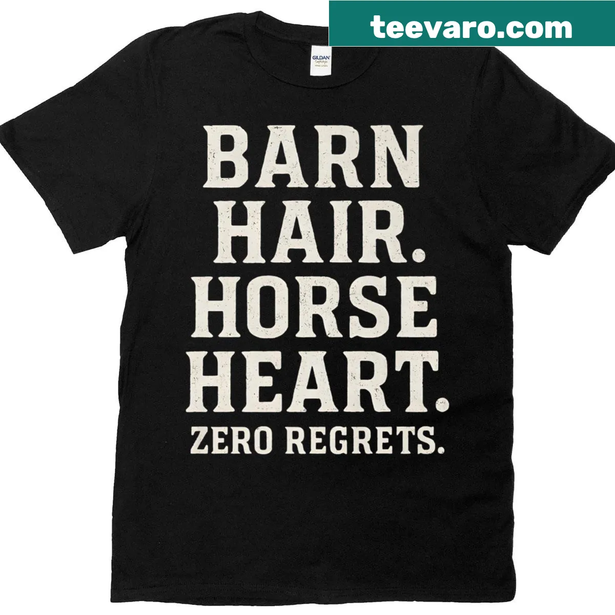 Illustration of a horse barn hair theme on a women's t-shirt. — on a men's t-shirt