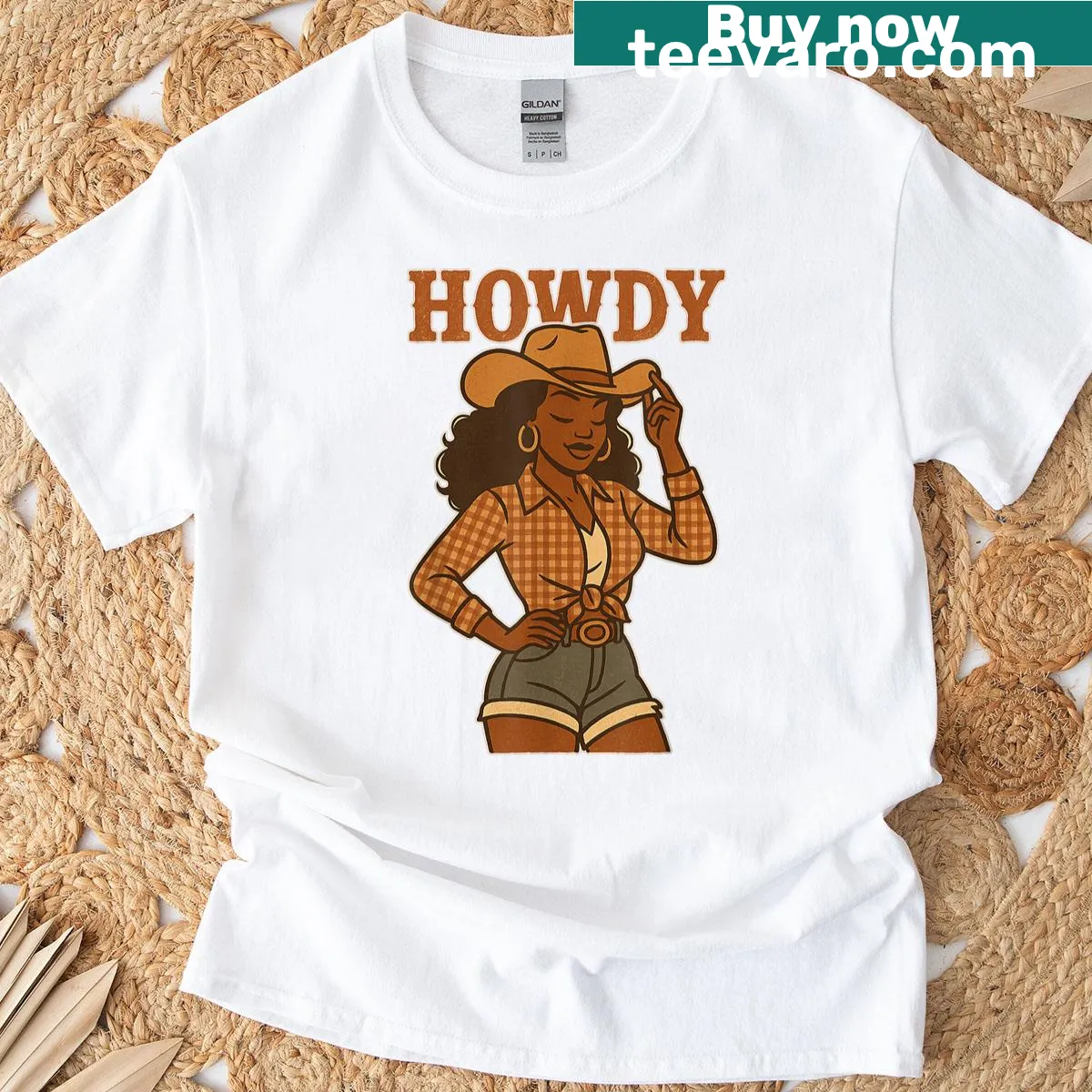 Cowgirl-themed T-shirt celebrating Black women and rodeo culture — on a men's t-shirt