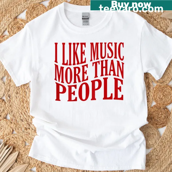 Minimalist T-shirt featuring music mood graphic on back