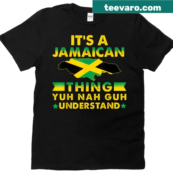 Jamaican flag graphic with text T-shirt