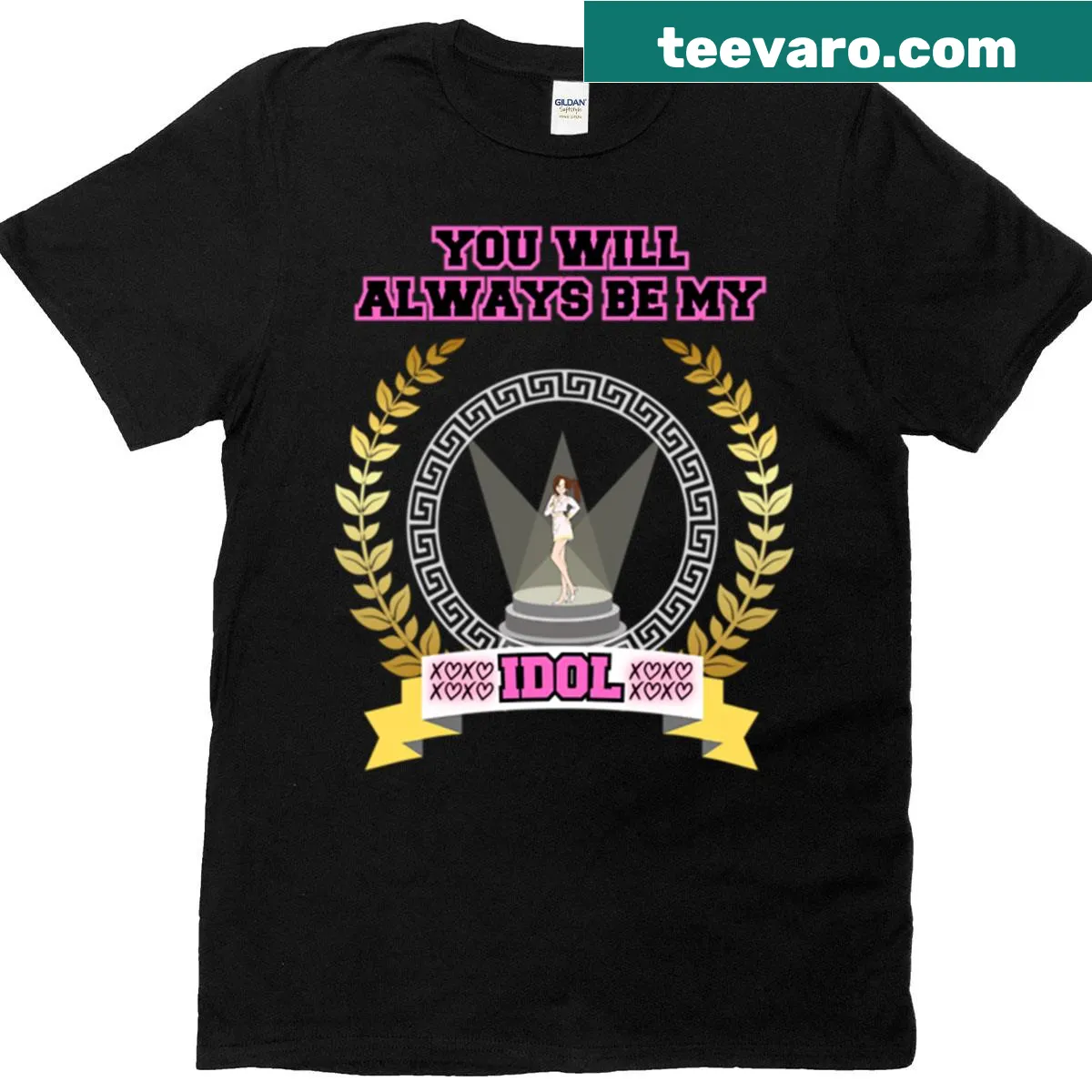 Shirt featuring illustrations celebrating K-pop dance and music — on a men's t-shirt