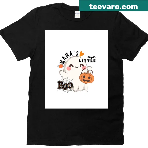 Kawaii Halloween ghost graphic t-shirt for kids