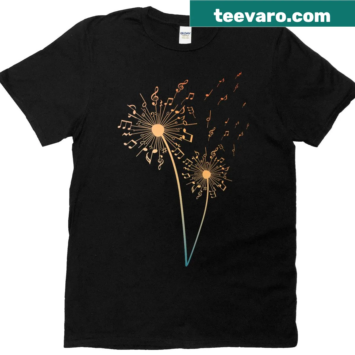 Elegant music note graphic on a T-shirt — on a men's t-shirt