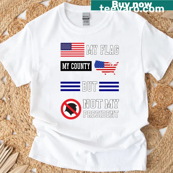 Typography graphic on My Flag My Country T-shirt