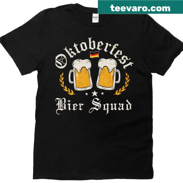 Cartoon-style Oktoberfest Drinking Squad T-shirt