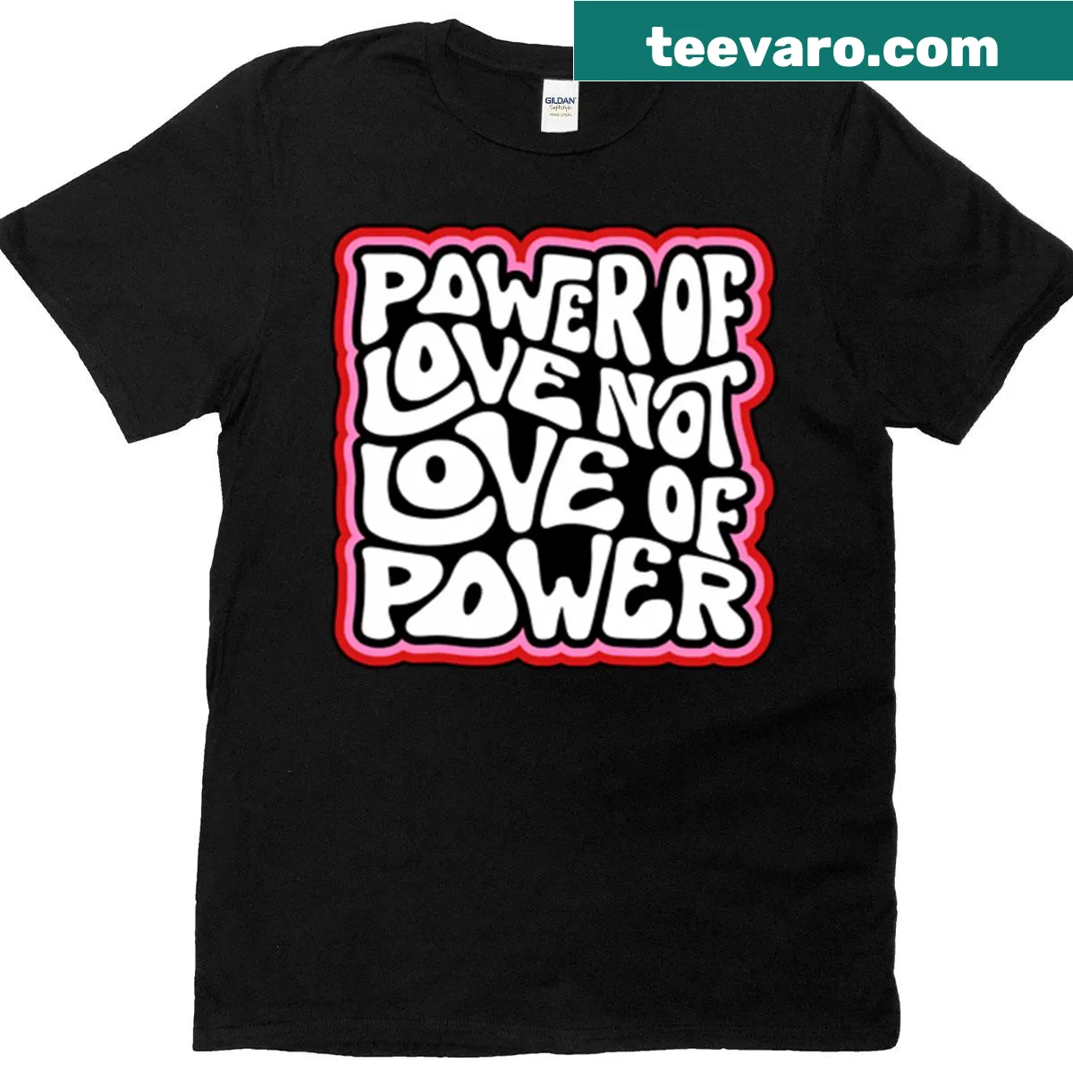 Inspirational word art t-shirt about love and power — on a men's t-shirt