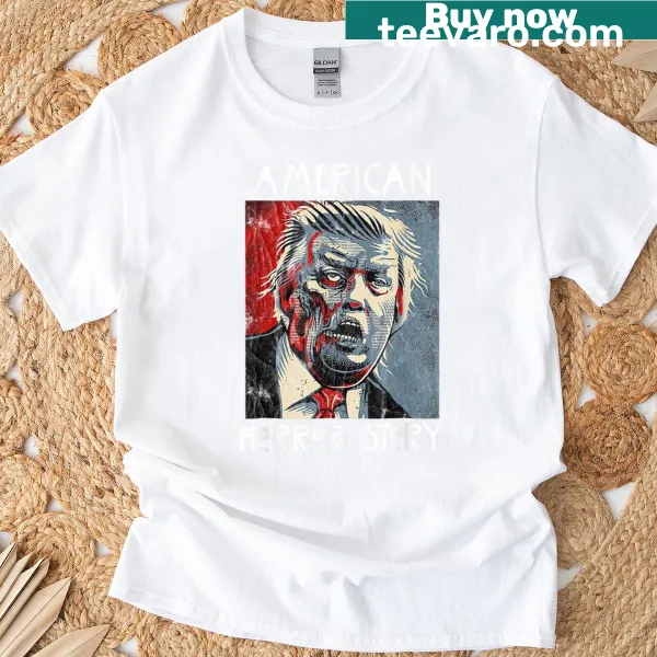 Horror-themed T-shirt depicting a political figure as a zombie.