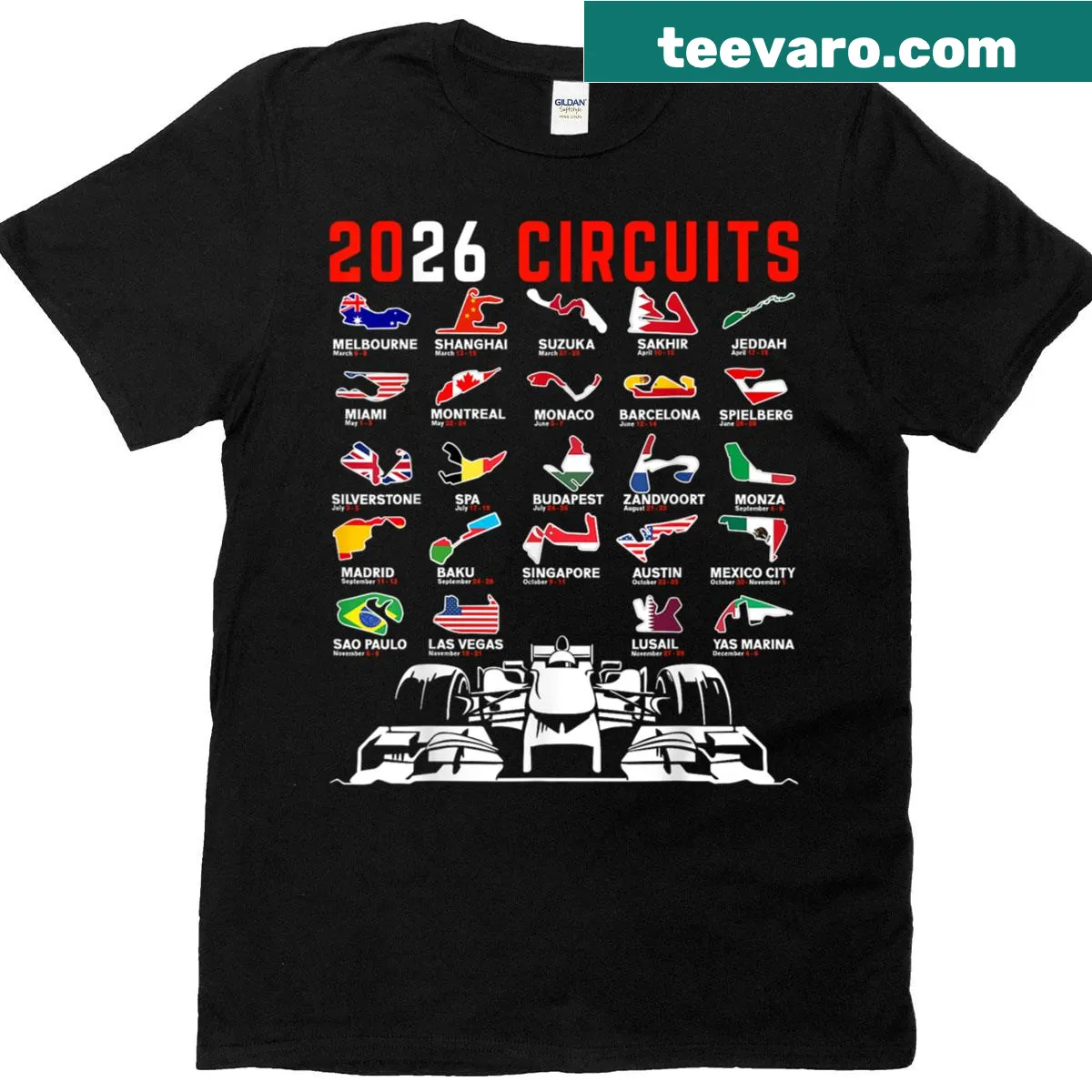 Silhouette of a racing car on a minimalist graphic t-shirt. — on a men's t-shirt