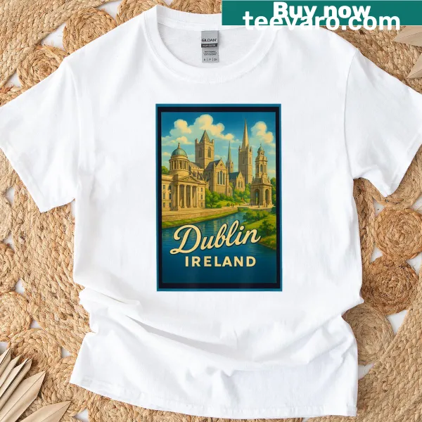 Vintage Dublin City Ireland graphic tee