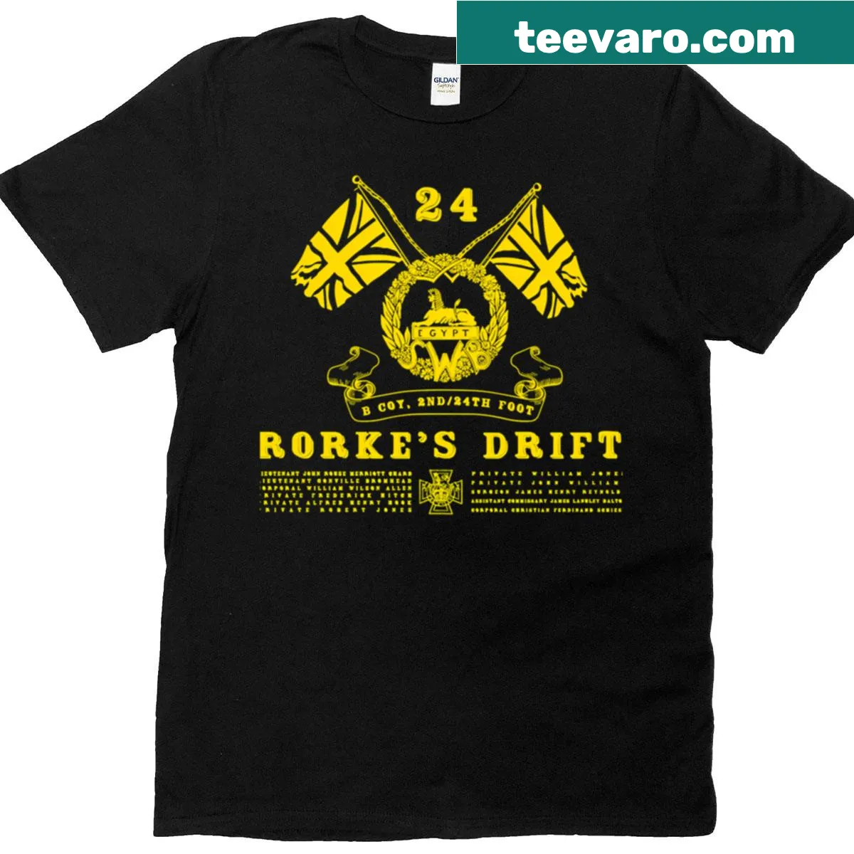 T-shirt inspired by Rorkes Drift and Zulu heritage — on a men's t-shirt