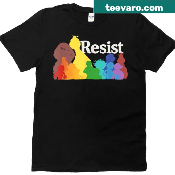 Graphic T-shirt with rainbow character and Save PBS message
