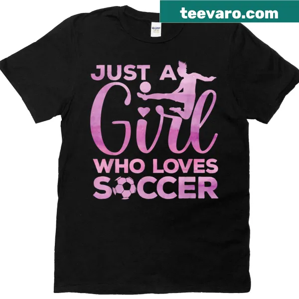 Playful T-shirt featuring soccer-themed art for girls and women