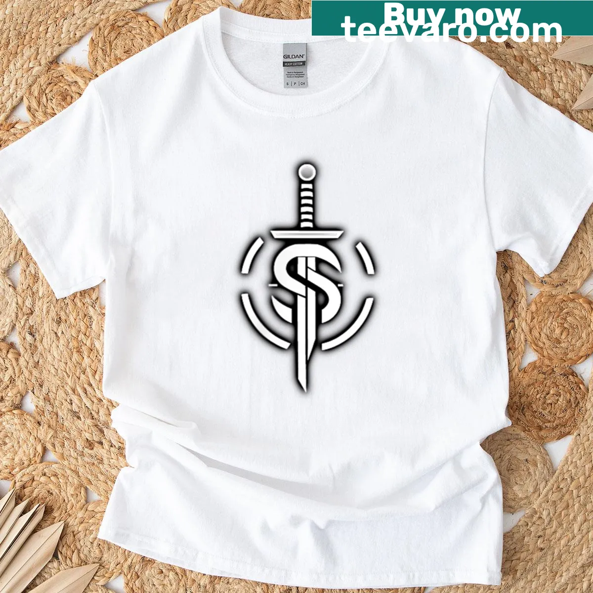 St Logo and 1911s Springville Utah graphic on a t-shirt — on a men's t-shirt