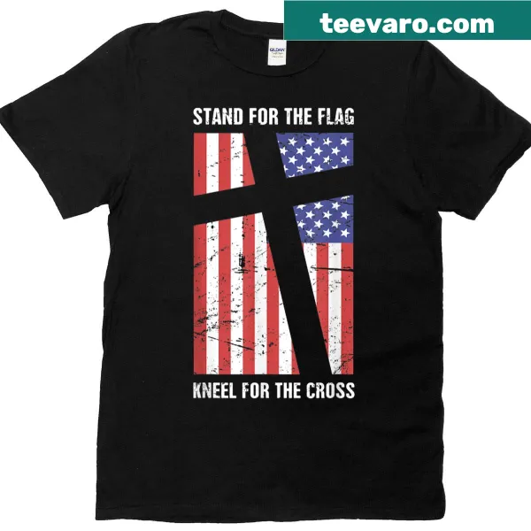 Patriotic T-shirt with message about faith and the American flag