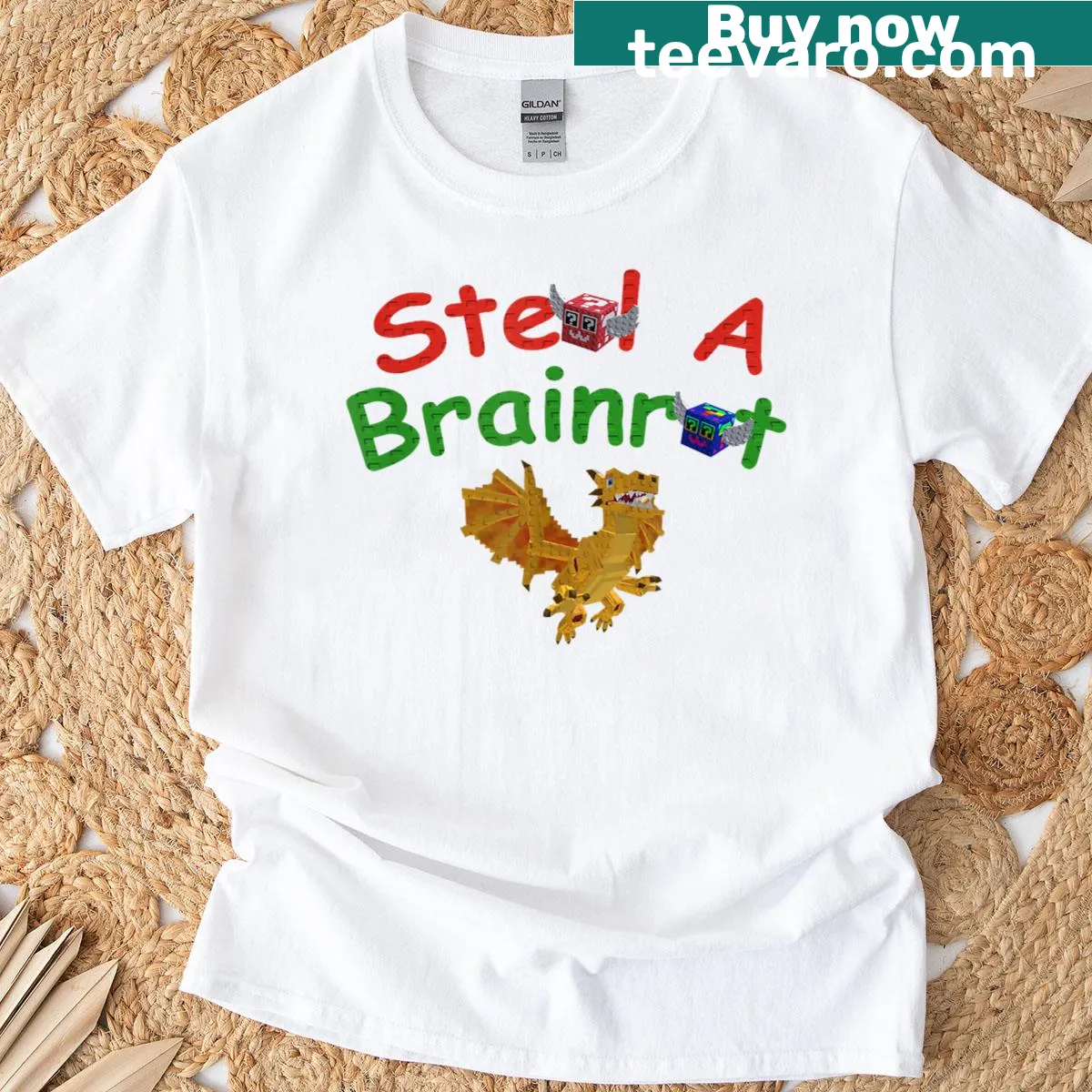 Imaginative dragon gamer graphic for kids on a T-shirt — on a men's t-shirt