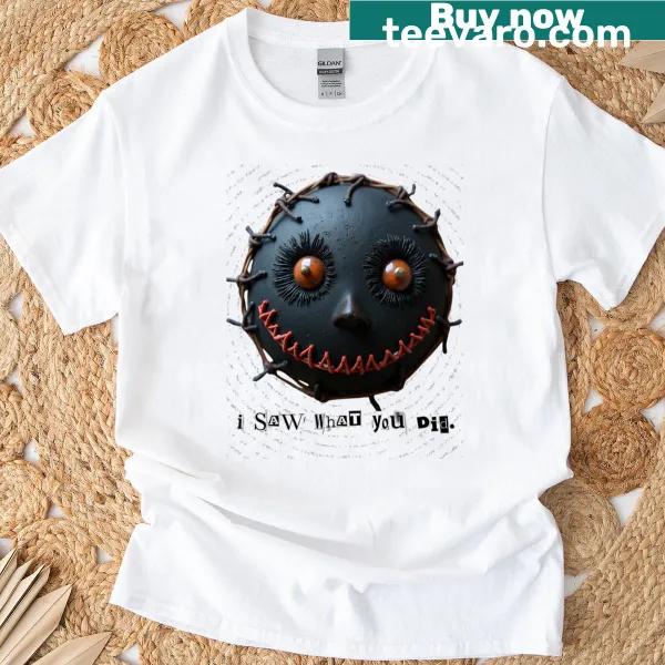 Graphic of stitched human skin on T-shirt
