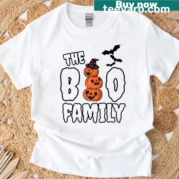 Illustrated oversized T-shirt showcasing the Boo family design.