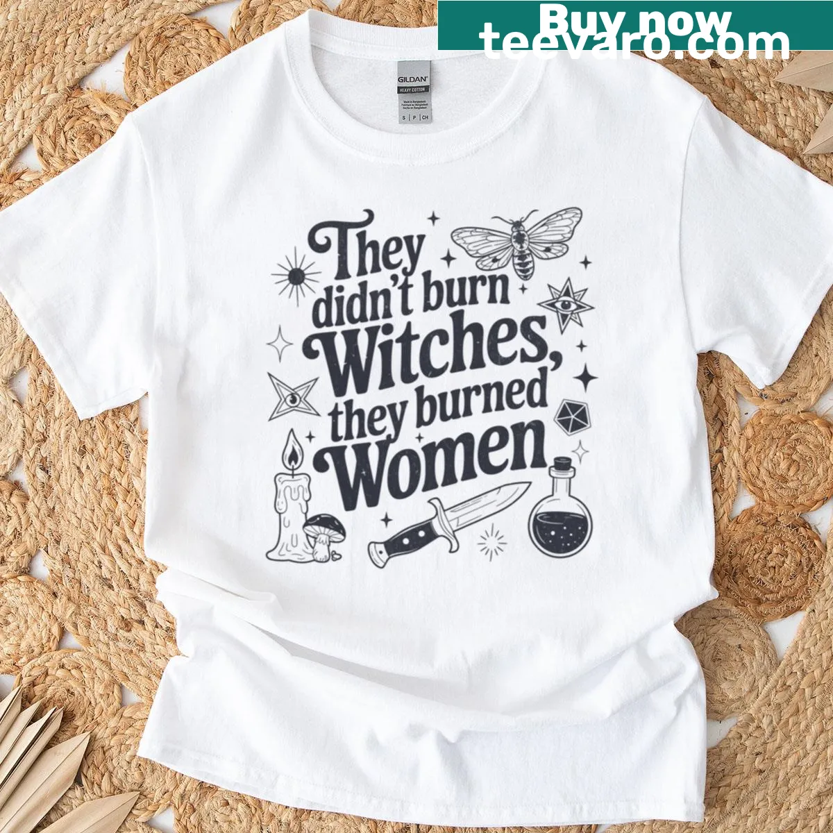 Bold text t-shirt addressing women's rights — on a men's t-shirt