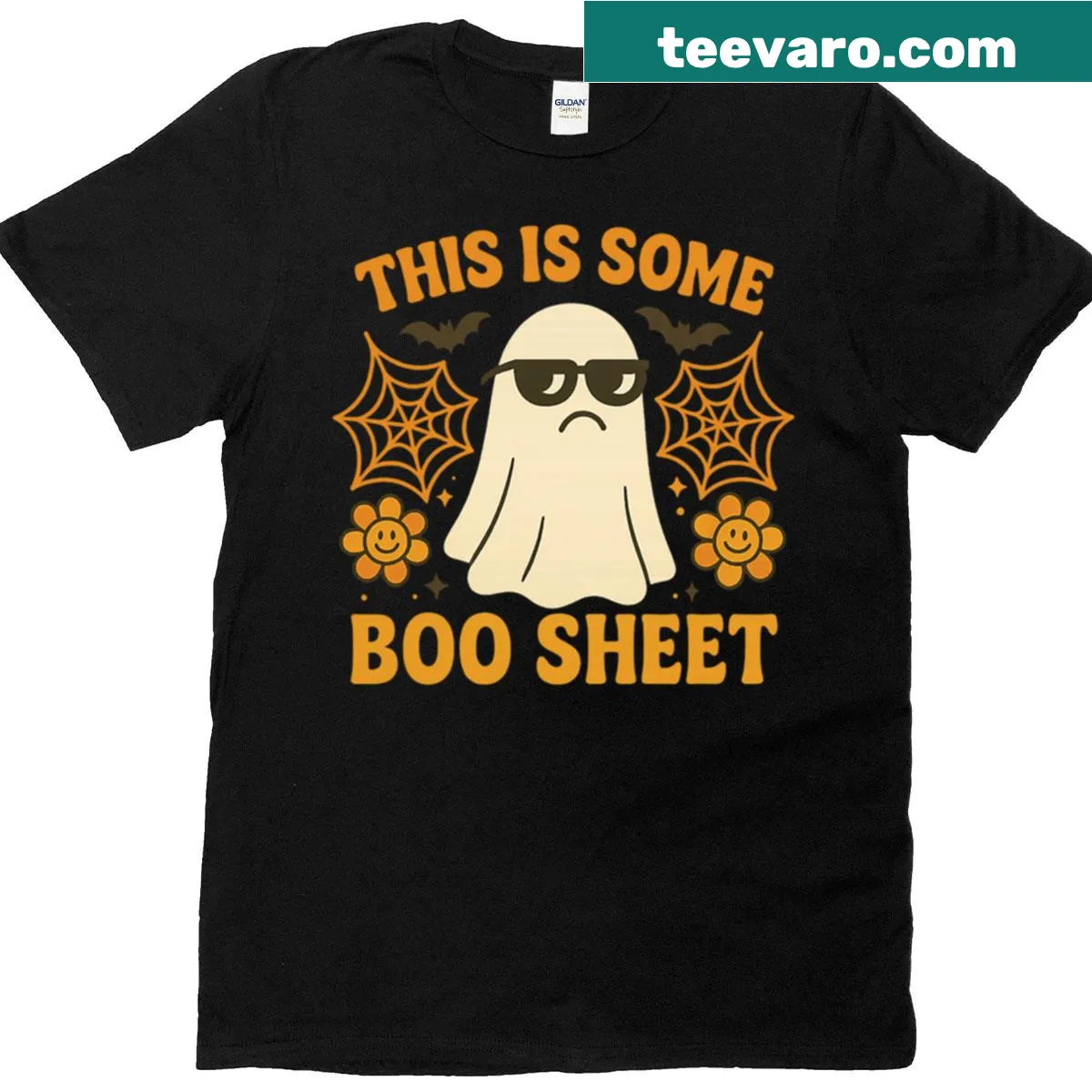 Funny ghost illustration with pun text on T-shirt — on a men's t-shirt