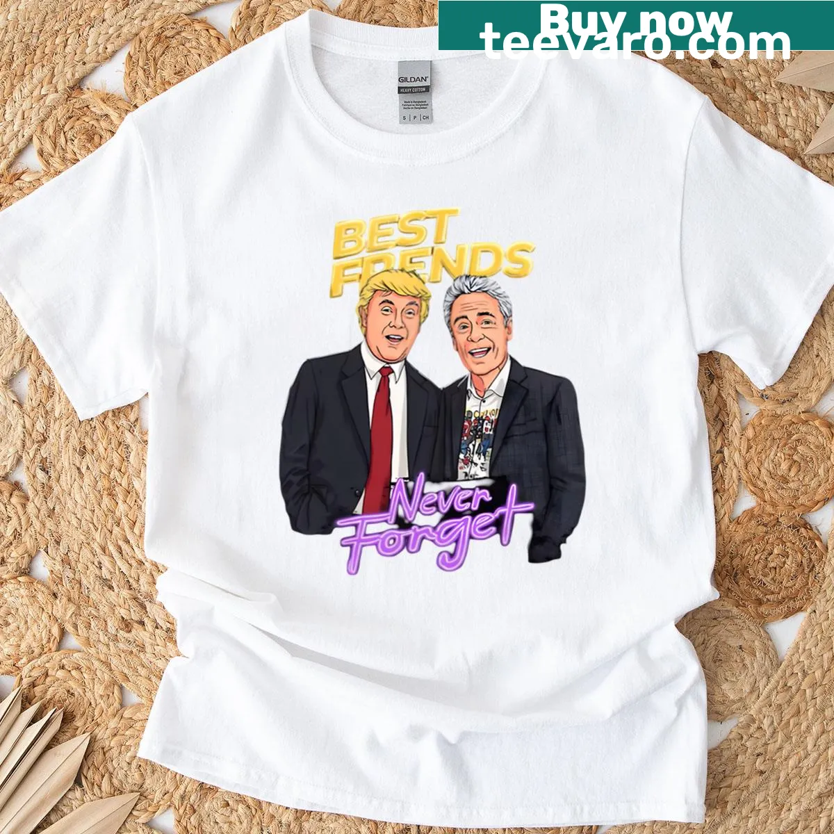 Trump Epstein humorous T-shirt with bold text — on a men's t-shirt
