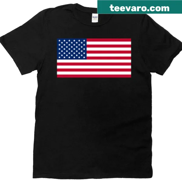 USA flag design T-shirt for patriotic celebrations and everyday wear.