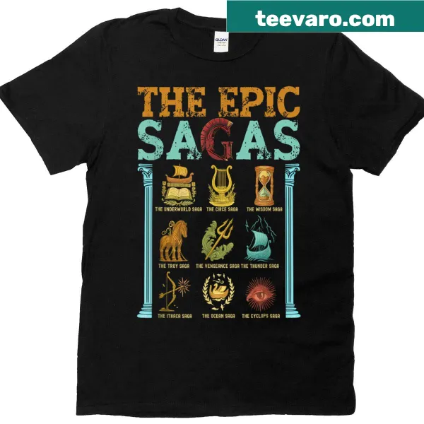 Vintage T-shirt inspired by Odysseus and Ithaca's epic saga.