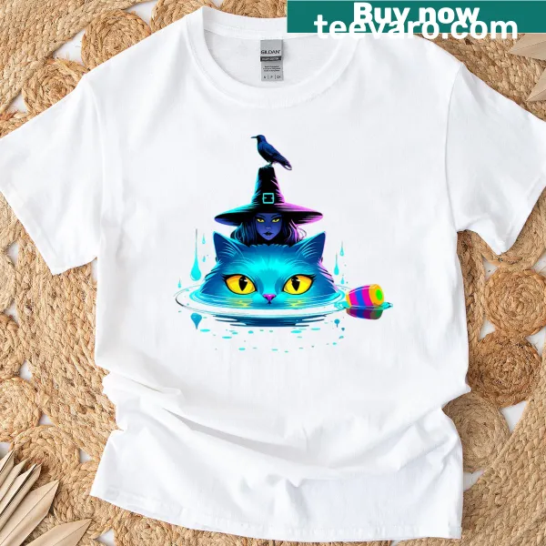 Cute tiger and bird illustration t-shirt inspired by Japanese art
