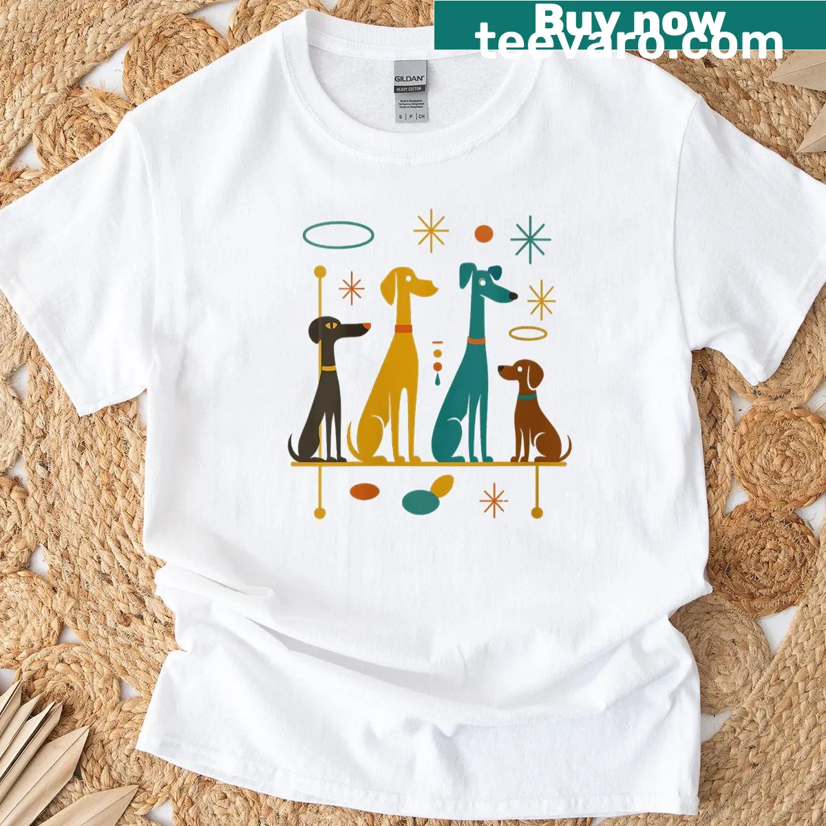 Vintage-inspired t-shirt for dog lovers featuring a nostalgic design — on a men's t-shirt