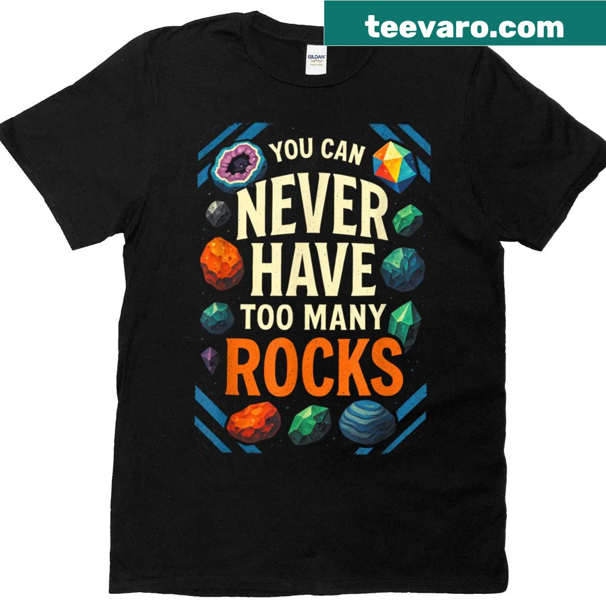Quirky T-shirt celebrating geology with a humorous quote — on a men's t-shirt