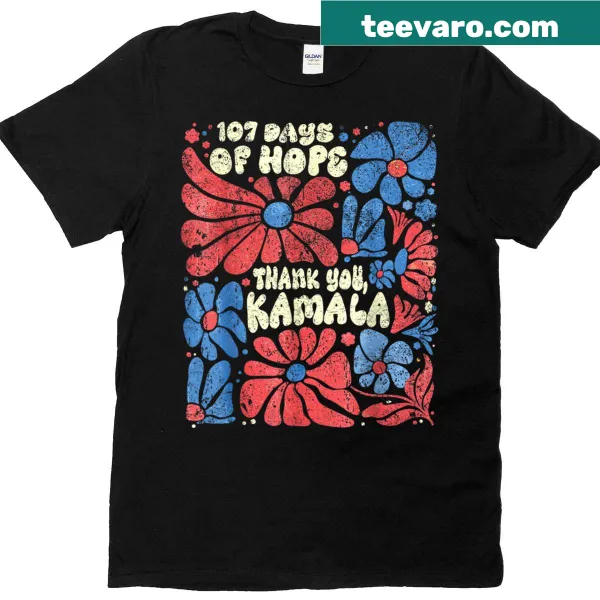 Boho floral design honoring Kamala Harris on a T-shirt