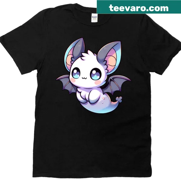 Oversized Halloween T-shirt with a cute ghost bat graphic