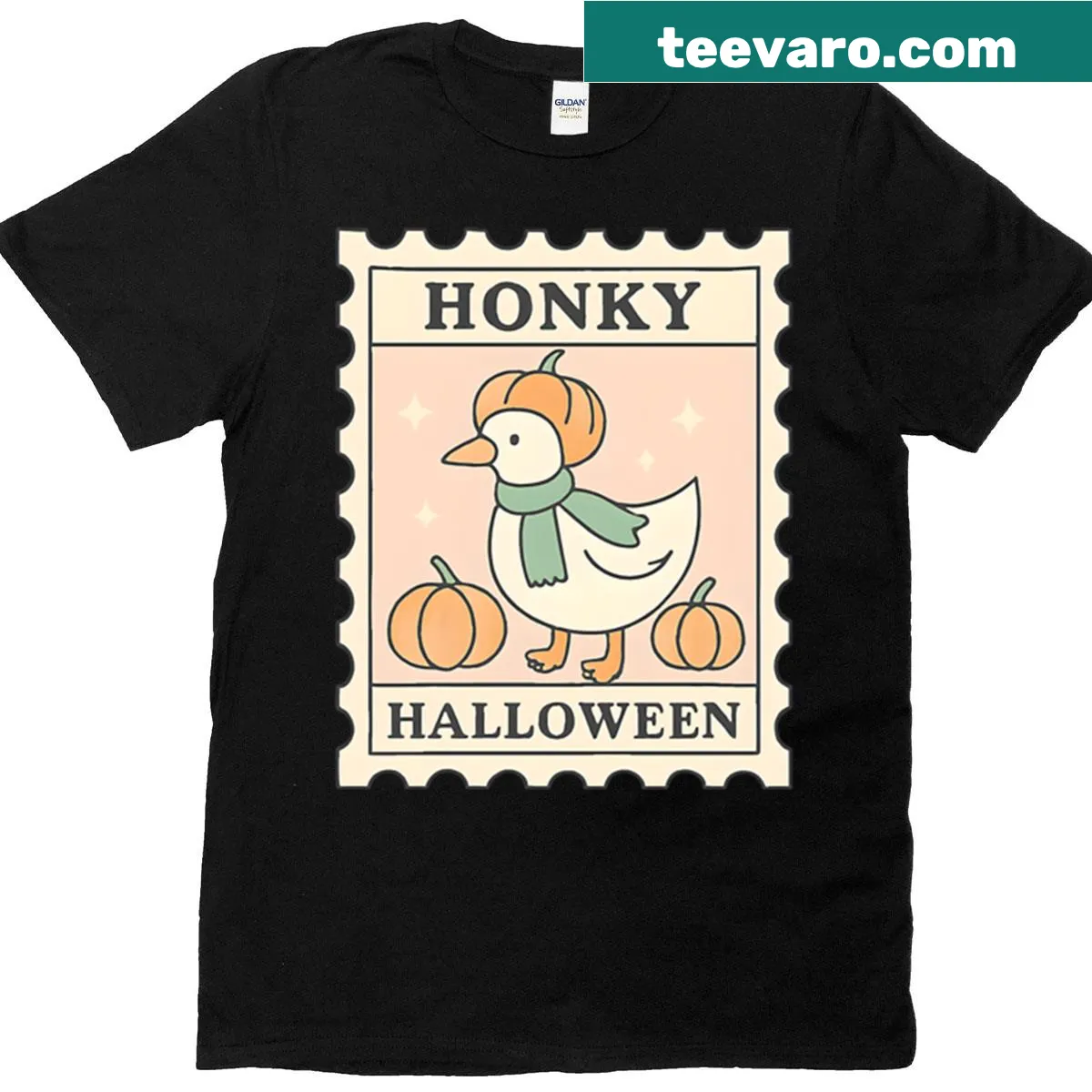 Illustration of an angry goose with a bat on a t-shirt — on a men's t-shirt
